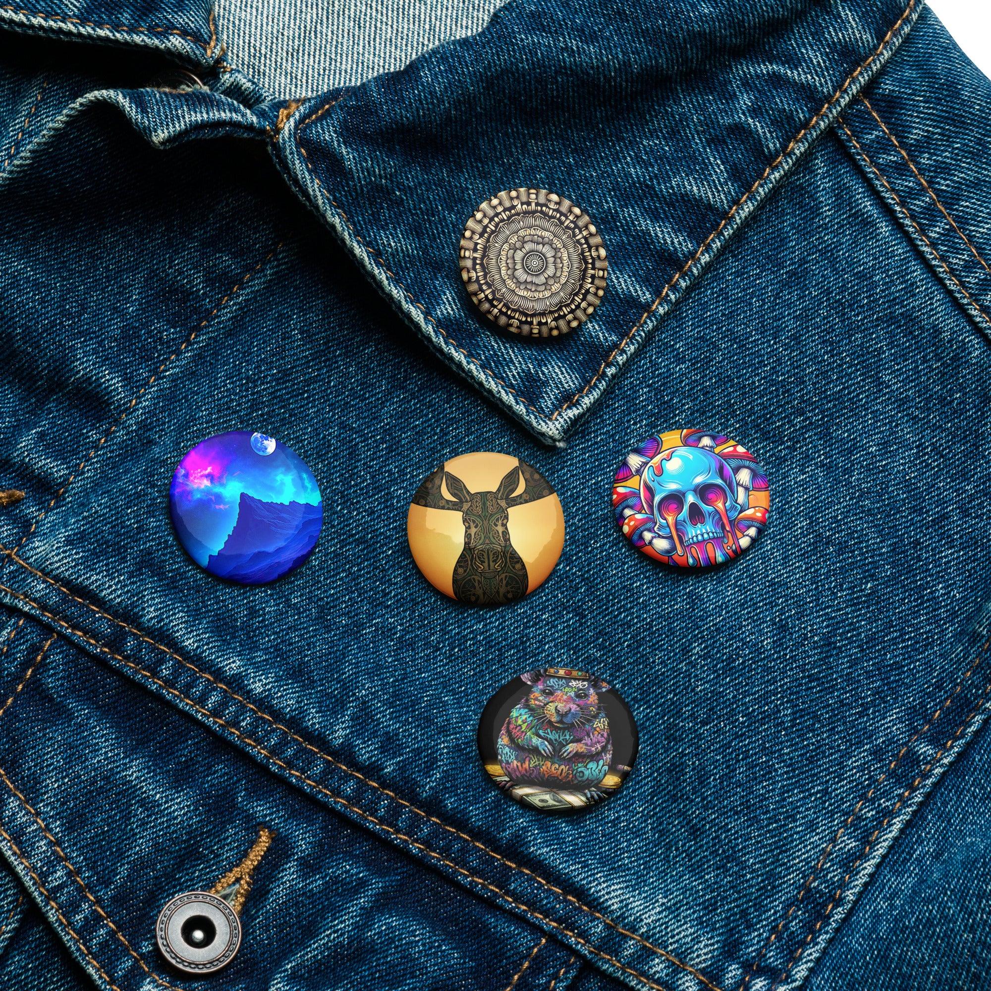 Custom Button Pin Prints (pack of 5)– Your Designs, Printed & Shipped ...